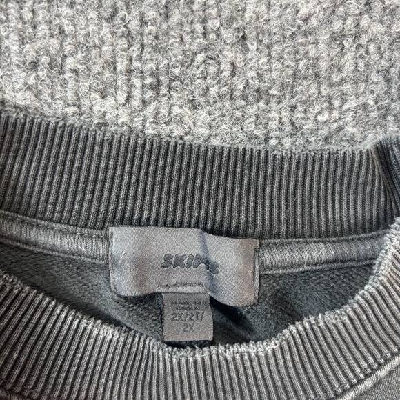 SKIMS Sweatshirt Womens 2X Gray Fleece Crewneck Pullover Solid Casual Lounge - Picture 2 of 5